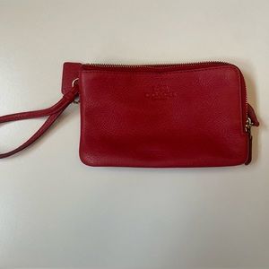 Red Coach wristlet in excellent condition